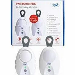 Audio Baby Monitor PNI B5500 PRO Trådlös, Intercom, Med Nattlampa, Vox Och Personsökarfunktion, Justerbar Mikrofonkänslighet