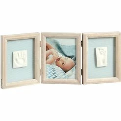Baby Art My Baby Touch Wooden Double Frame Stormy