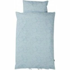 Baby Dan Junior Sengetøj Satin Hjerter 100x140cm -Baby Jogger butik Baby Dan Junior Sengetoej Satin Hjerter 100x140cm 3