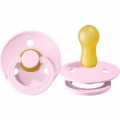 Bibs Pacifier Calming Rubber Hevea BABY PINK S