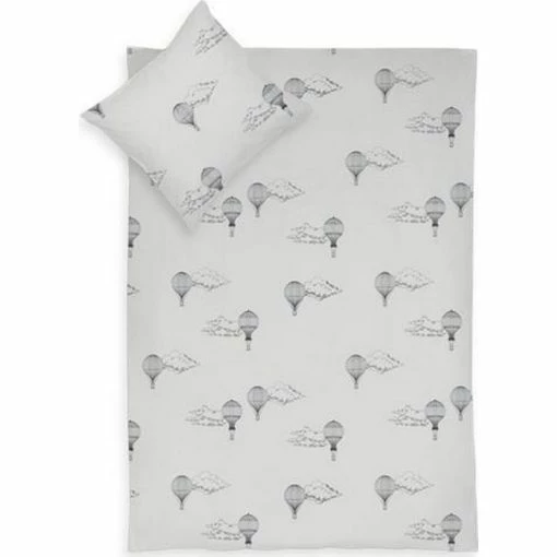 Borg Design Baby Sengetøj 70x100 Cm - Hvid Med Luftballoner - Petit -Baby Jogger butik Borg Design Baby sengetoej 70x100 cm Hvid med luftballoner Petit