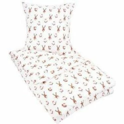 Borg Living Baby Sengetøj 70x100 - Hvidt Sengesæt Julemotiv