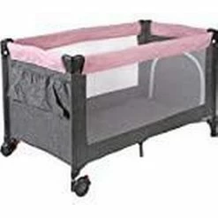 Chic 4 Baby Reisebett Luxus, Anthrazit/rosa
