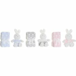 Dkd Home Decor Gavesæt Til Baby Pink Polyester (3 Enheder)