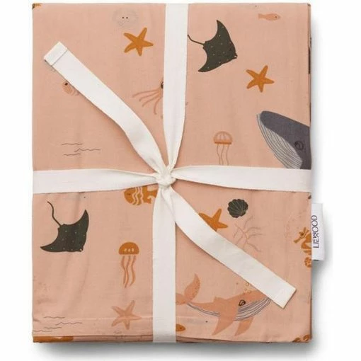 Liewood Carmen Baby Bedding Sea Creature Rose Mix 70x100cm -Baby Jogger butik Liewood Carmen Baby Bedding Sea Creature Rose Mix 70x100cm