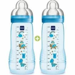 Mam Easy Active 2nd Age Colourful Baby Bottle 330 Ml Från 6 Månader Flow Teat X Set Med 2 Boy