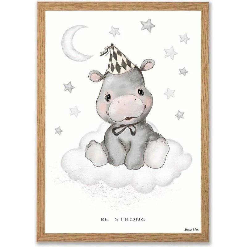 Mouse & Pen Hippopotamus Baby Poster A3 29.7x42cm 3 Mouse & Pen Hippopotamus Baby Poster A3 29.7x42cm