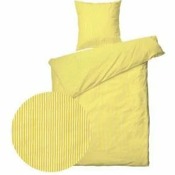 Nature Baby Sengesæt 70x100 Cm - Nano Krepp Gul - Luna Denmark