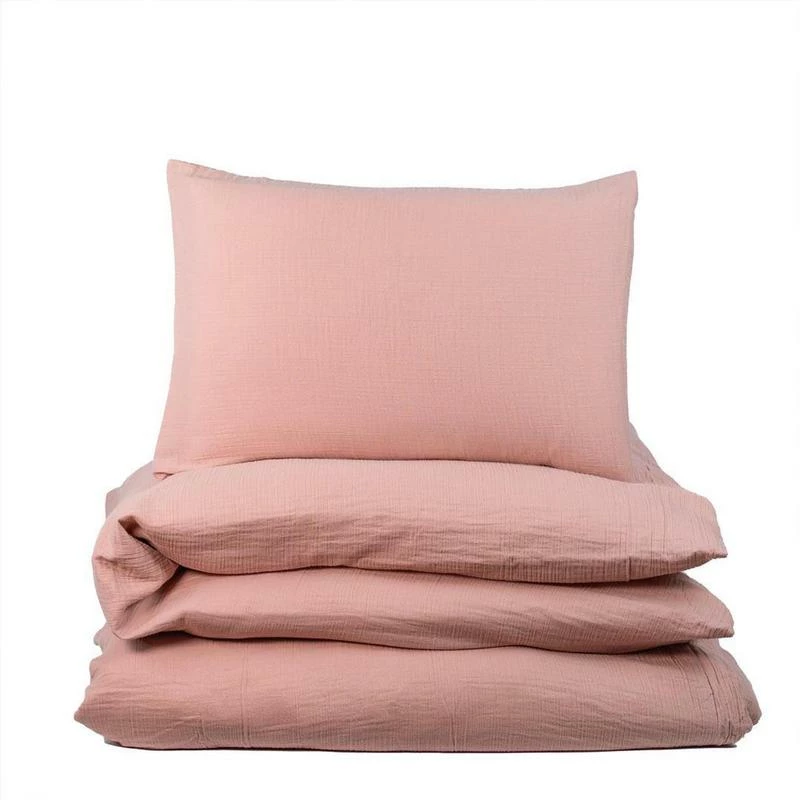 Ng Baby Påslakanset Vagn/Vagga Muslin Dusty Rose 3 Ng Baby Påslakanset Vagn/Vagga Muslin Dusty Rose