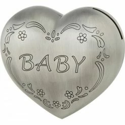 Nordahl Andersen Sparebøsse Baby Hjerte Fortinnet