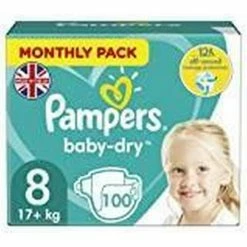 Pampers® Pampers Baby Dry Nappies Size 8 100Pcs -Baby Jogger butik Pampers Baby Dry Nappies Size 8 100Pcs 1