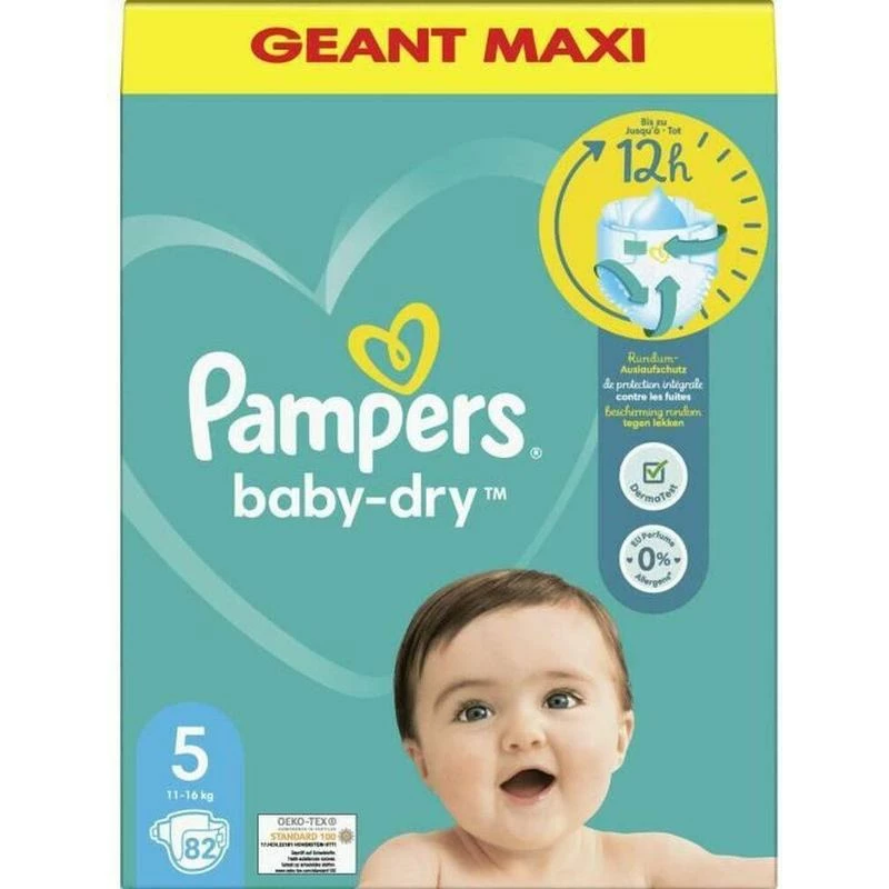 Pampers® Pampers Engangsbleer Baby-Dry 6 5 (82 Uds) 3 Pampers® Pampers Engangsbleer Baby-Dry 6 5 (82 Uds)