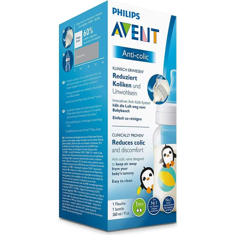 Philips Avent Anti-colic Baby Bottle 260ml 5 Philips Avent Anti-colic Baby Bottle 260ml - Billede 3