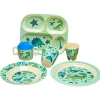 Rice Baby Spisesæt I Melamin Dinosaur -Baby Jogger butik Rice Baby Spisesaet I Melamin Dinosaur