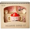 Rice Melamine Baby Dinner Set Jungle Animals Print -Baby Jogger butik Rice Melamine Baby Dinner Set Jungle Animals Print