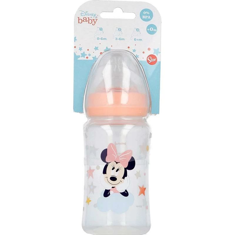 Stor Minnie Mouse Baby Bottle 240ml 5 Stor Minnie Mouse Baby Bottle 240ml - Billede 3
