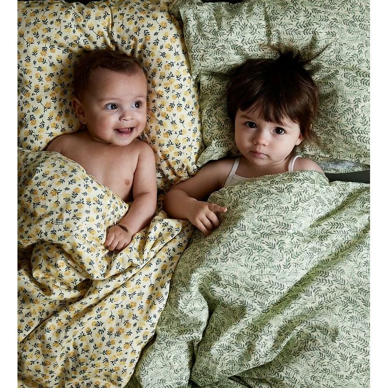 By KlipKlap Petite Bed Linen Baby Laurel Leaf Green 70x100cm 4 By KlipKlap Petite Bed Linen Baby Laurel Leaf Green 70x100cm - Billede 2